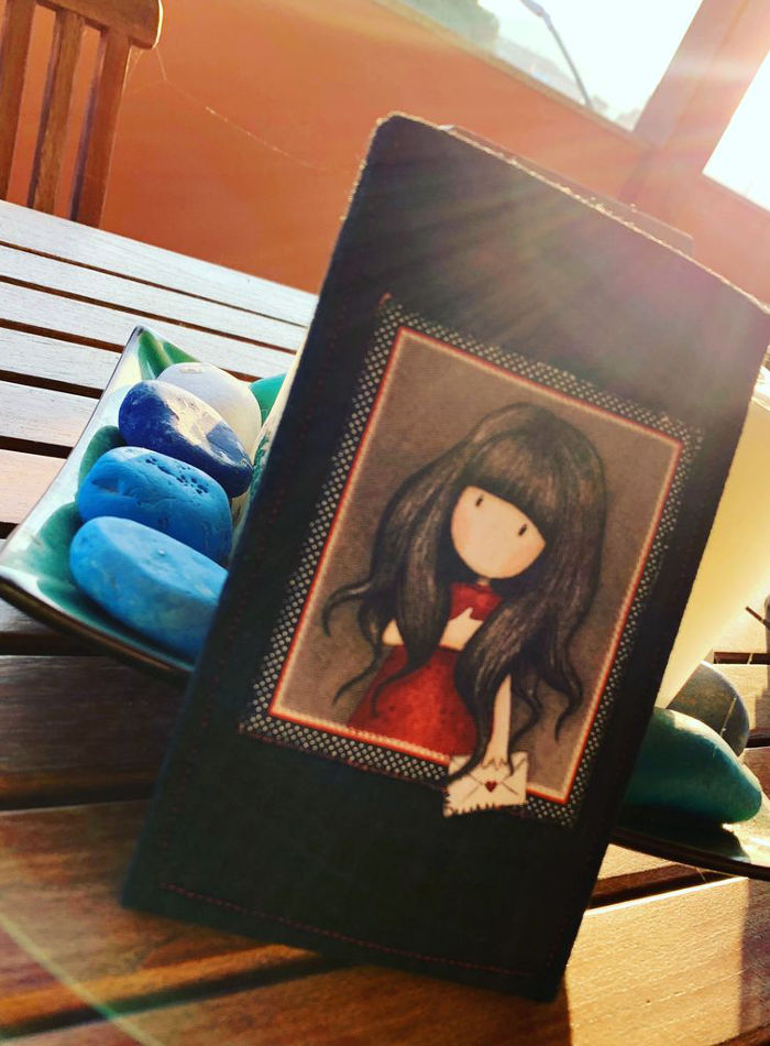 Porta cellulare Santoro Gorjuss feltro nero - Bomboniere Shopping Bag