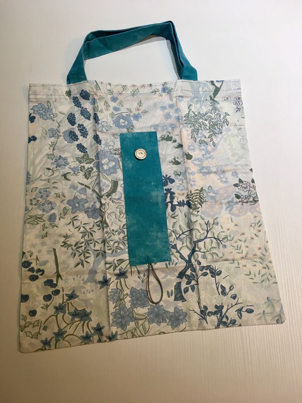 Shopping Bag turchese primavera - shopping bag santoro