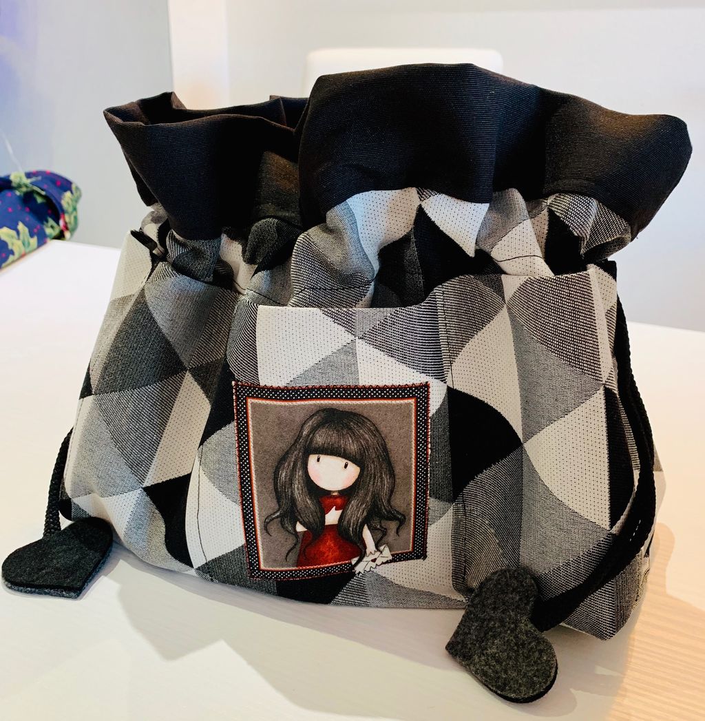 Portatutto Santoro Gorjuss grigio - Portatutto rosa celeste