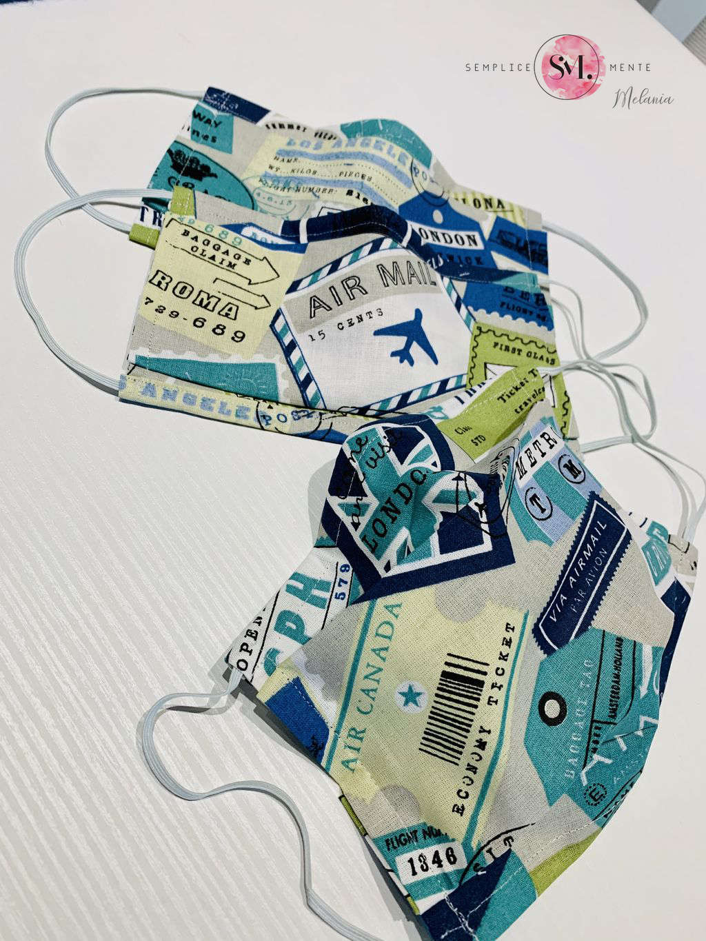 Mascherina lavabile cotone "air post" - Bomboniere Shopping Bag