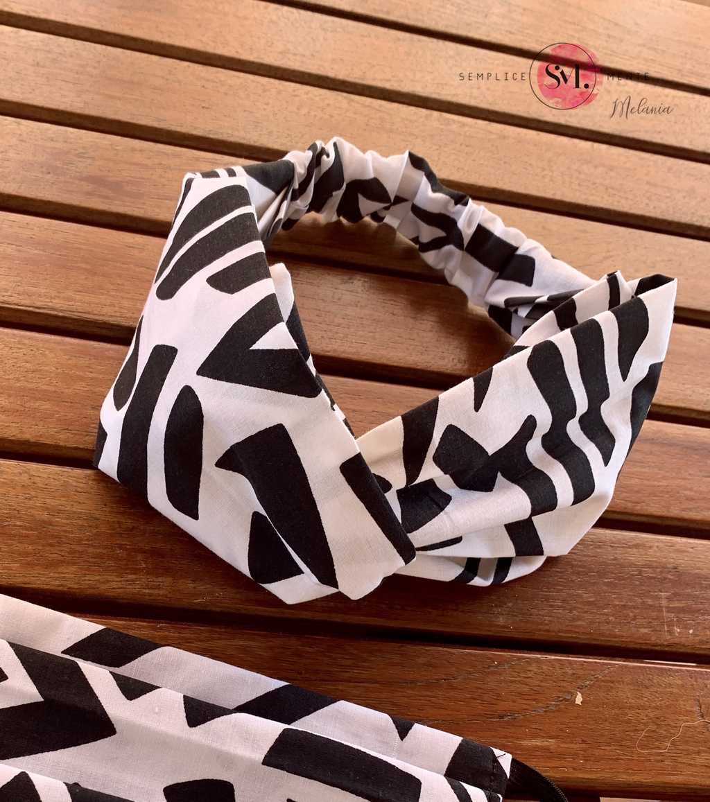 Fascia Capelli "J style" - Portatutto rosa celeste