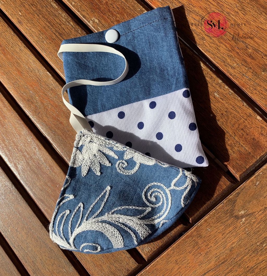 Mascherina lavabile cotone "Lady jeans" - Bomboniere Shopping Bag