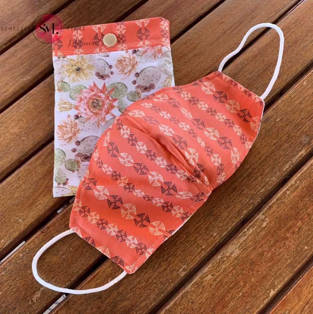 Mascherina lavabile cotone "Orange shield" - Bomboniere Shopping Bag