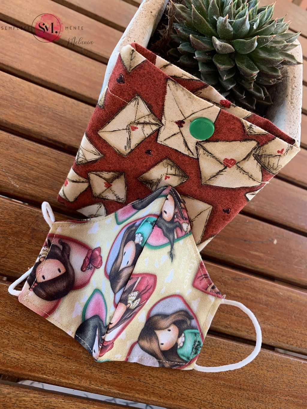 Mascherina lavabile cotone "Write to Santoro" - Bomboniere Shopping Bag